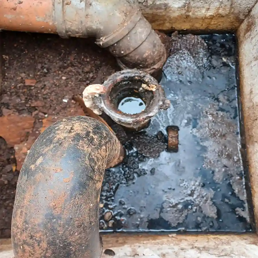 Trasig koppling slamavskiljare