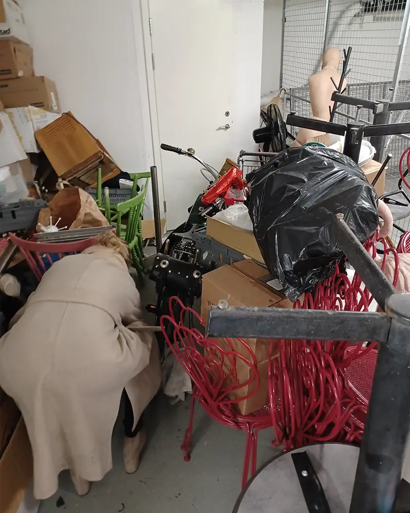 Blockerad dörr till fettavskiljare